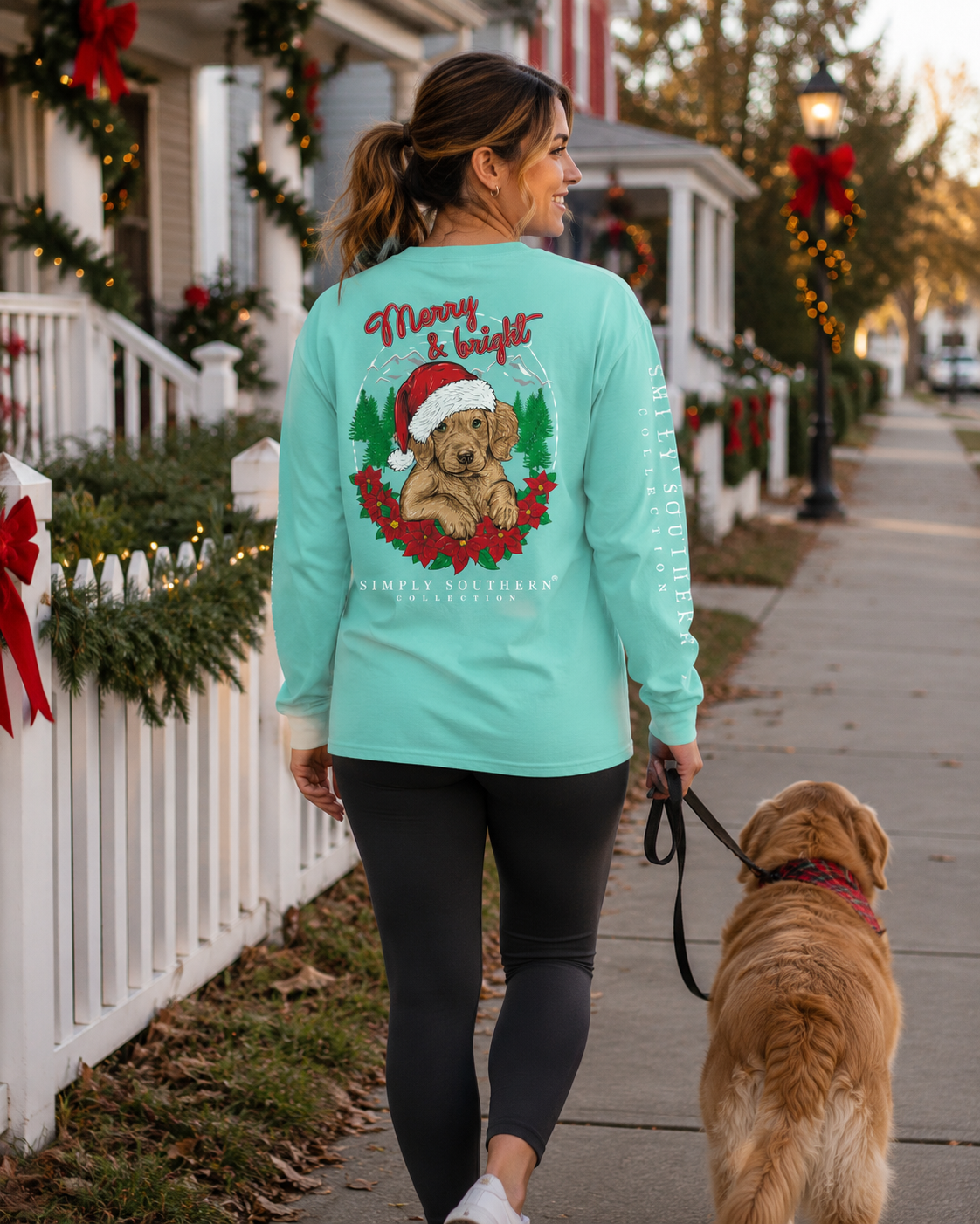 Simply Southern Merry & Bright Holiday Long Sleeve T-Shirt