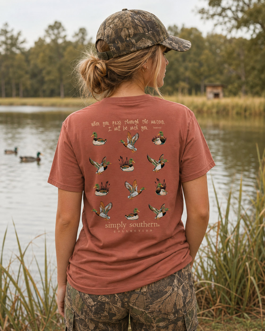 Simply Southern Mallard Ducks Rust Unisex T-Shirt