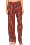 Red Plaid Comfortable Soft Lounge Pajama Pants
