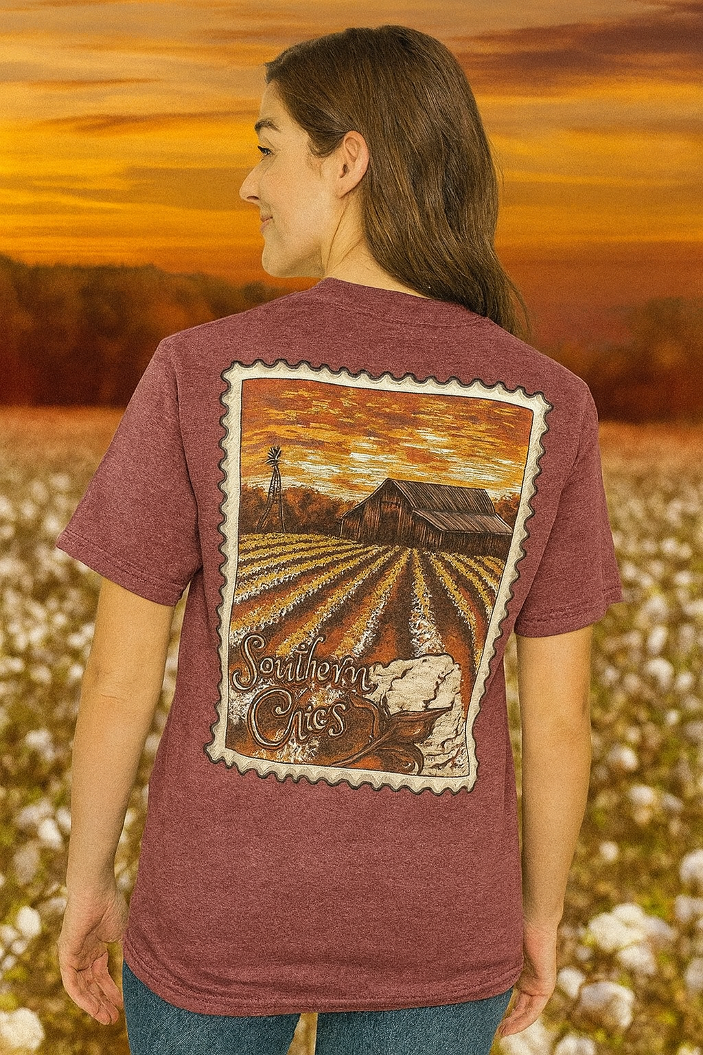 Southern Chics Cotton Stamp Soft Style T-Shirt