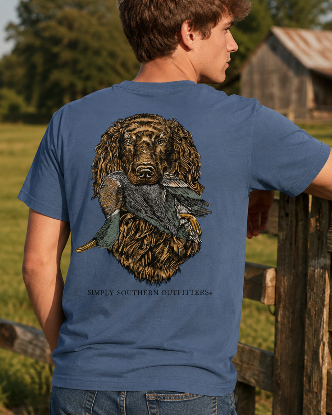 Simply Southern Boykin Dog Duck Mineral Washed Unisex T-Shirt