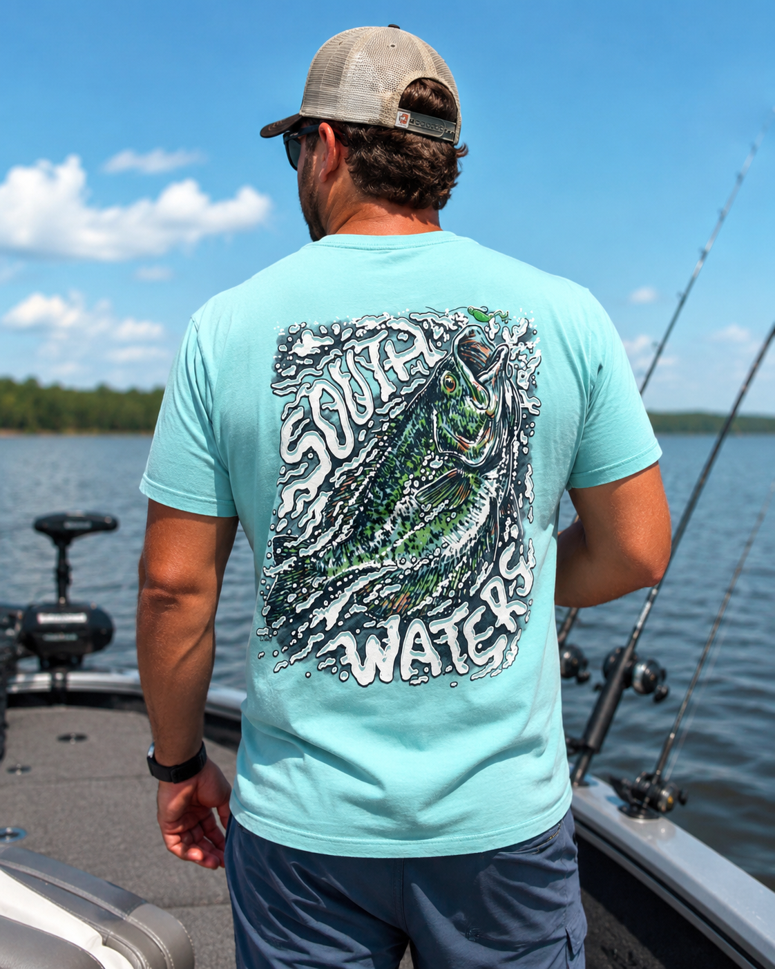 Backwoods South Waters Hooked Crappie Comfort Colors Unisex T-Shirt