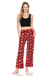 Snowflake Red Plaid Comfortable Soft Lounge Pajama Pants