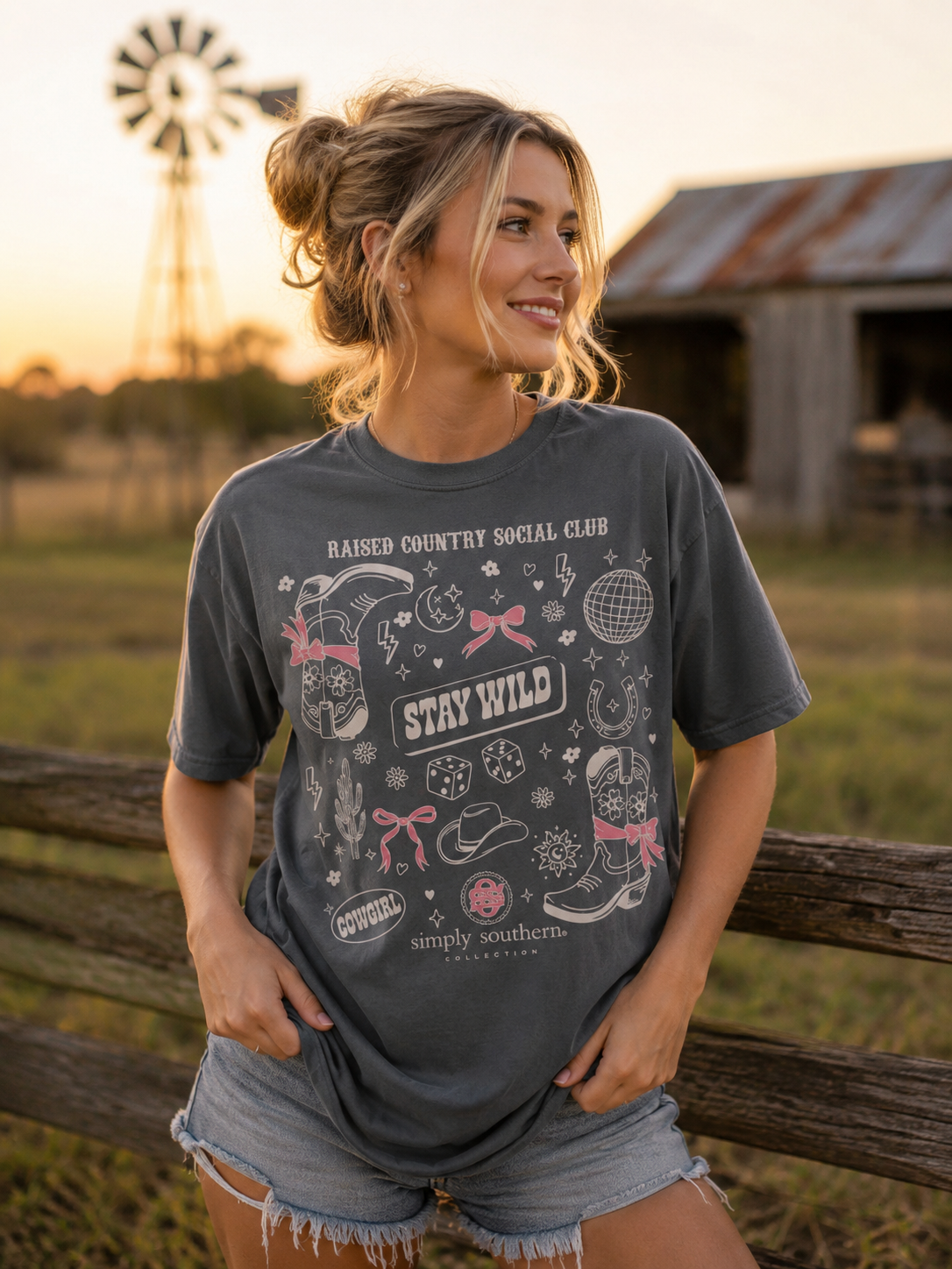 Simply Southern Country Wild Mineral Washed T-Shirt