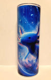 Blue Axolotl Undersea 20 oz Skinny Tumbler Cup With Straw