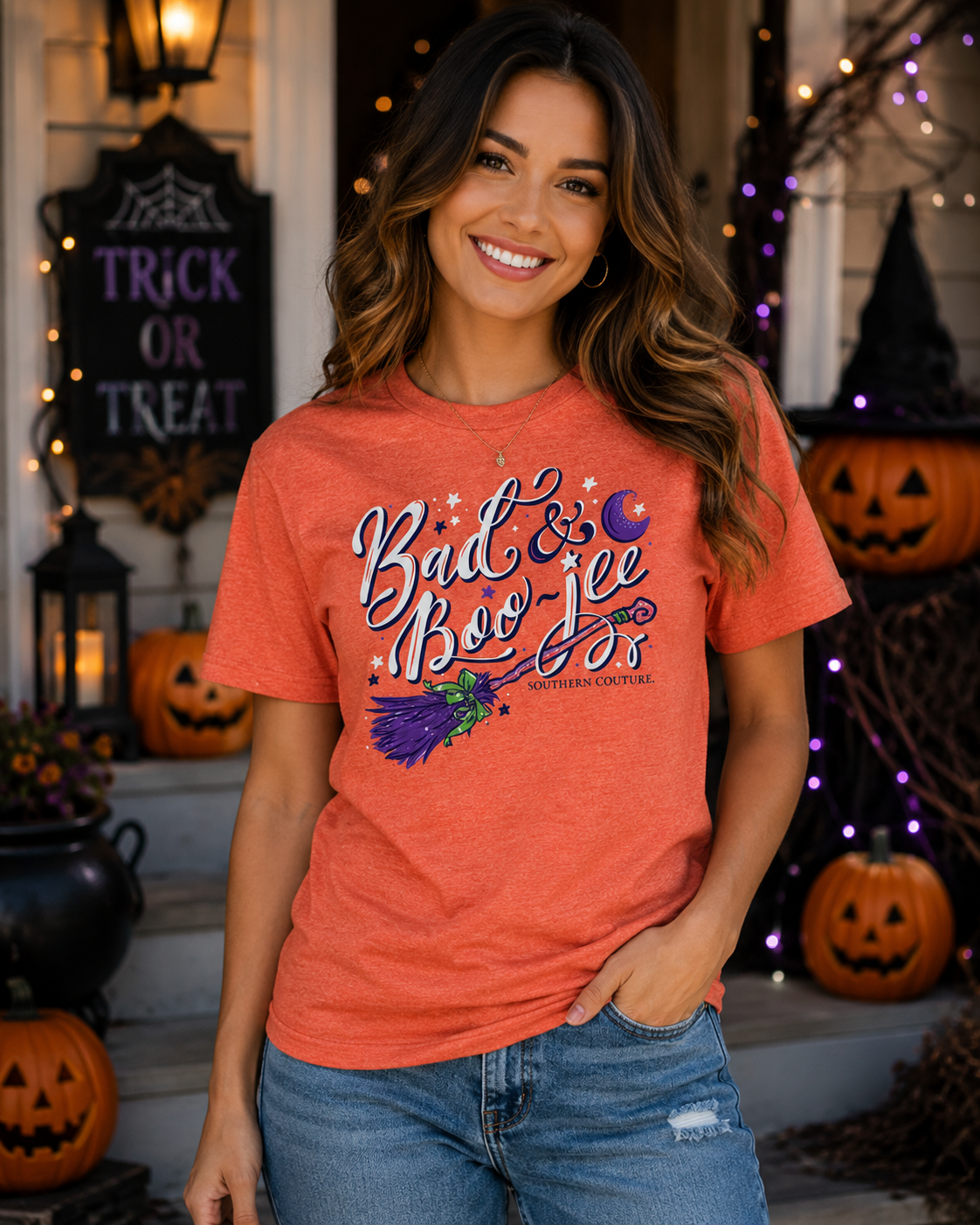 SALE Southern Couture Soft Collection Bad & Boo-jee Fall T-Shirt