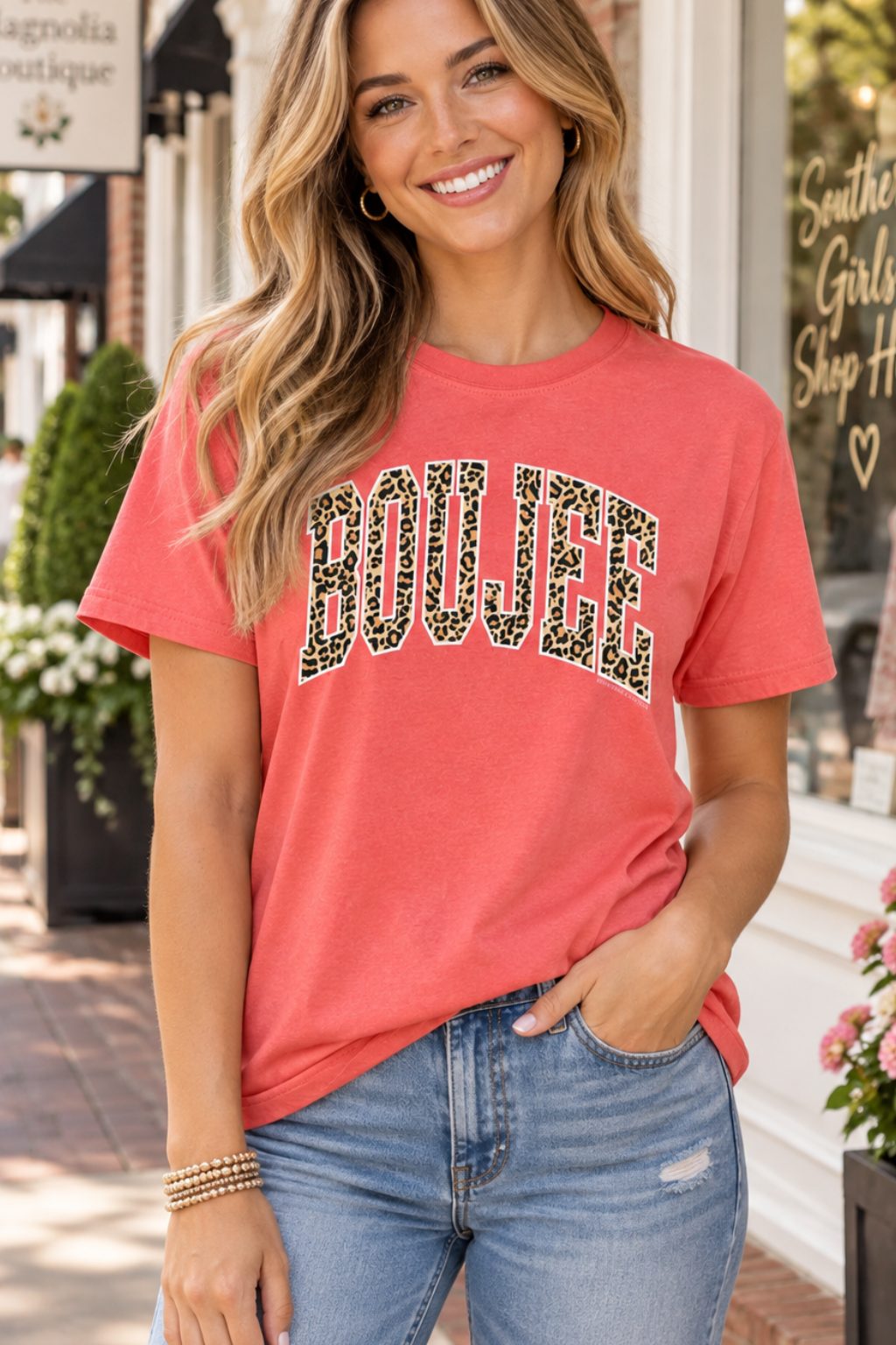 Southern Couture Leopard Boujee Comfort Colors T-Shirt