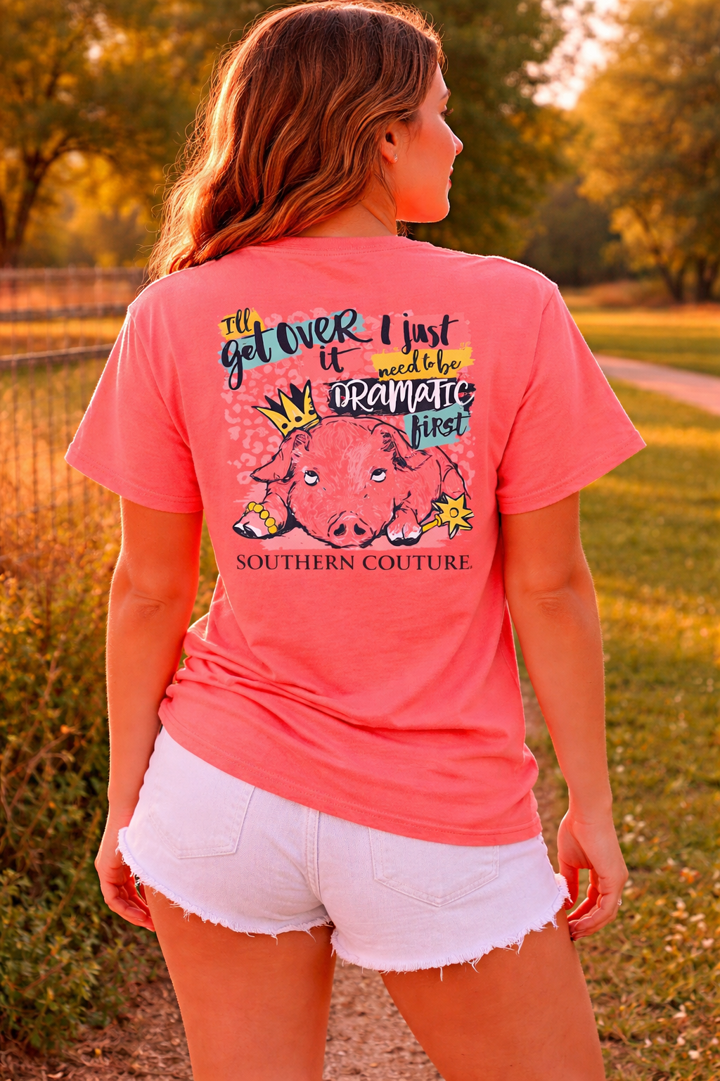 Southern Couture Classic Dramatic Pig T-Shirt