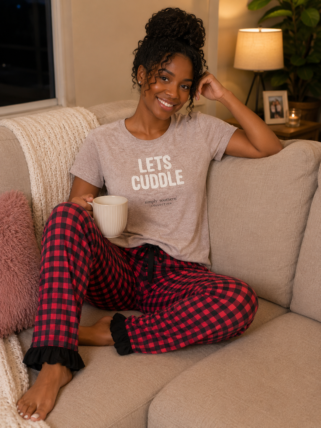 Sale Simply Southern Let's Cuddle PJ Pants & T-Shirt Set