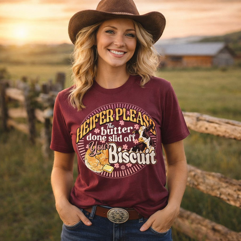 Girlie Girl Originals Heifer Butter Biscuit T-Shirt