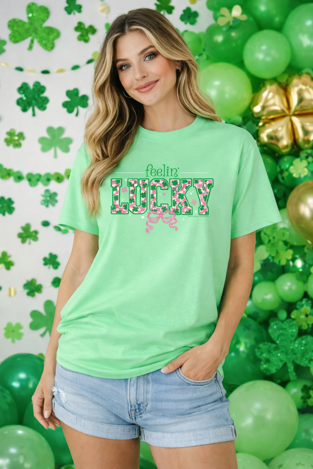 Southern Couture Soft Feelin Lucky Irish T-Shirt