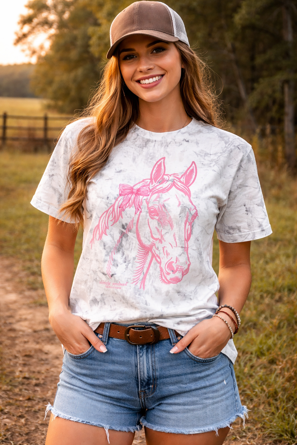 Simply Southern Horse White Camo T-Shirt