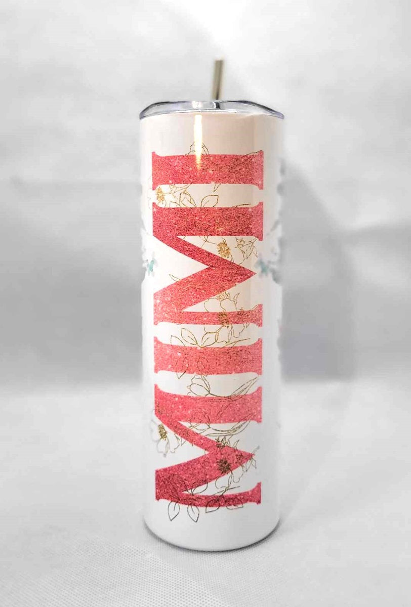 Floral MIMI 20 oz Skinny Tumbler Cup With Straw