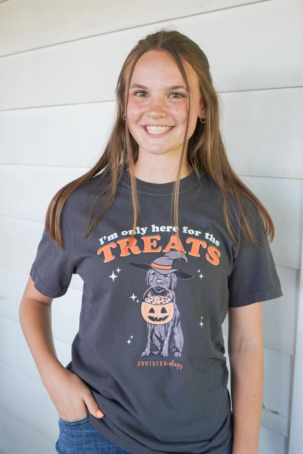 Southernology Here for the Treats Halloween Comfort Colors T-Shirt