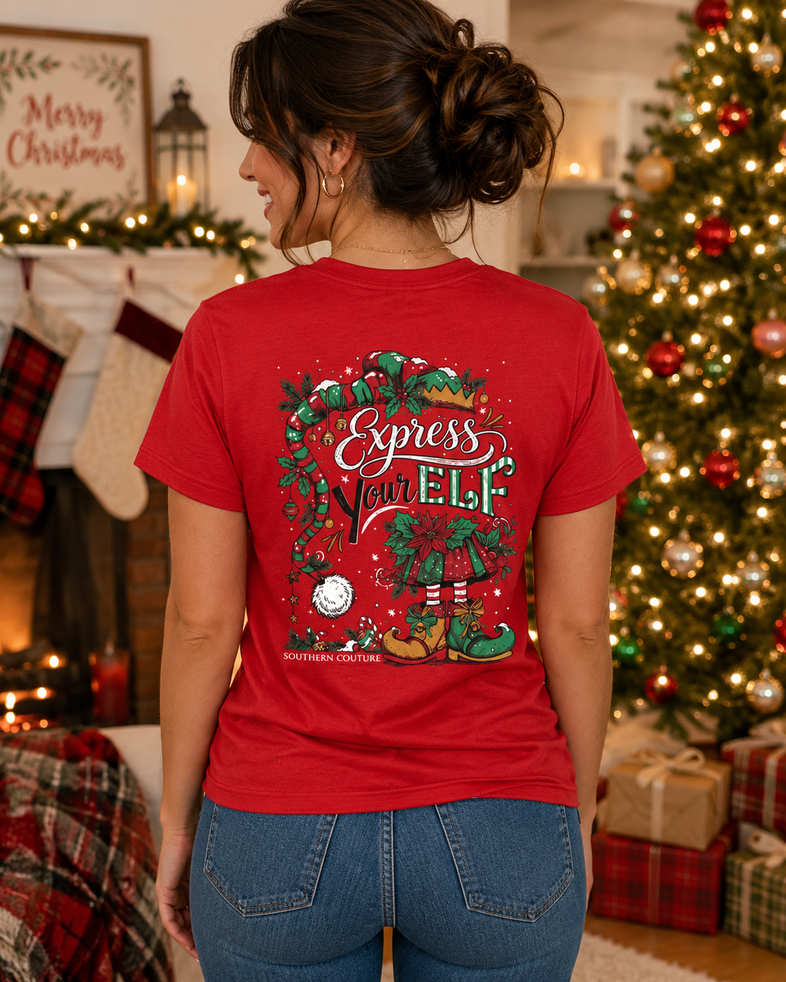 Southern Couture Classic Express Your Elf Holiday T-Shirt