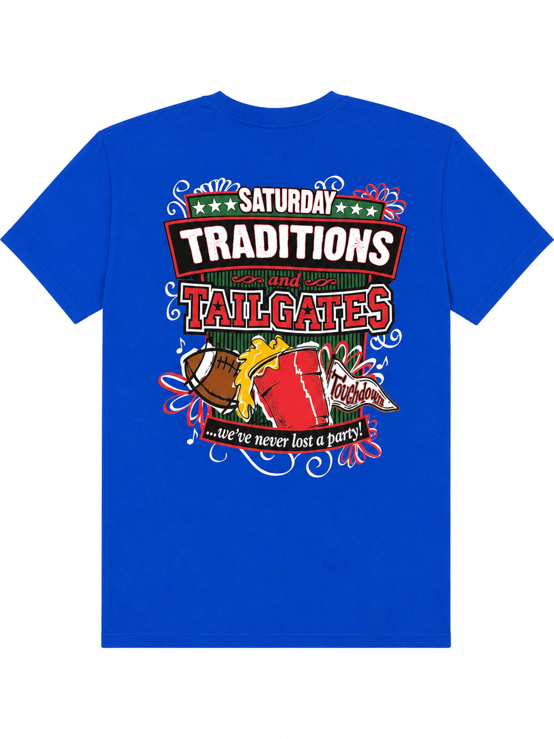 Sweet Thing Saturday Traditions Blue Bright T Shirt