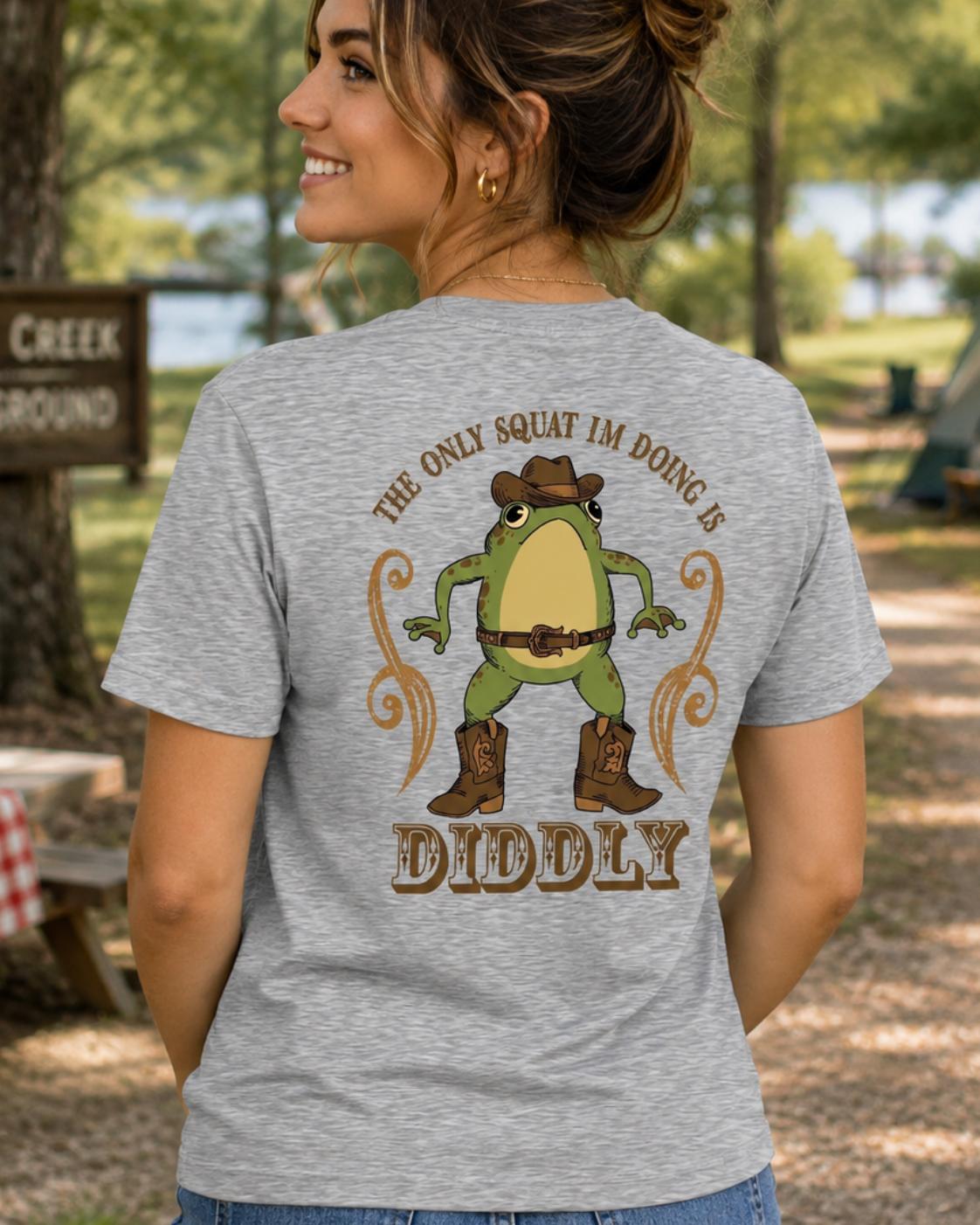 Southern Attitude Diddly Squat Frog T-Shirt