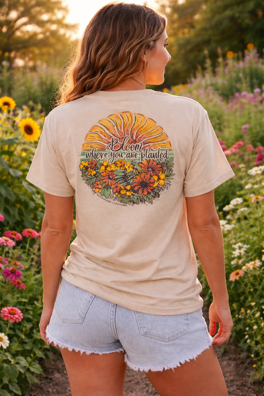 Southern Couture Classic Bloom Where You Are Planted T-Shirt