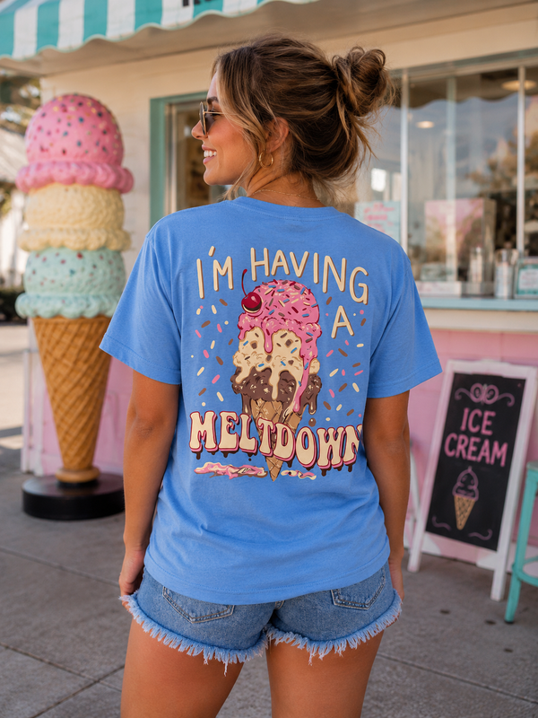 Southern Attitude Ice Cream Meltdown T-Shirt - SimplyCuteTees