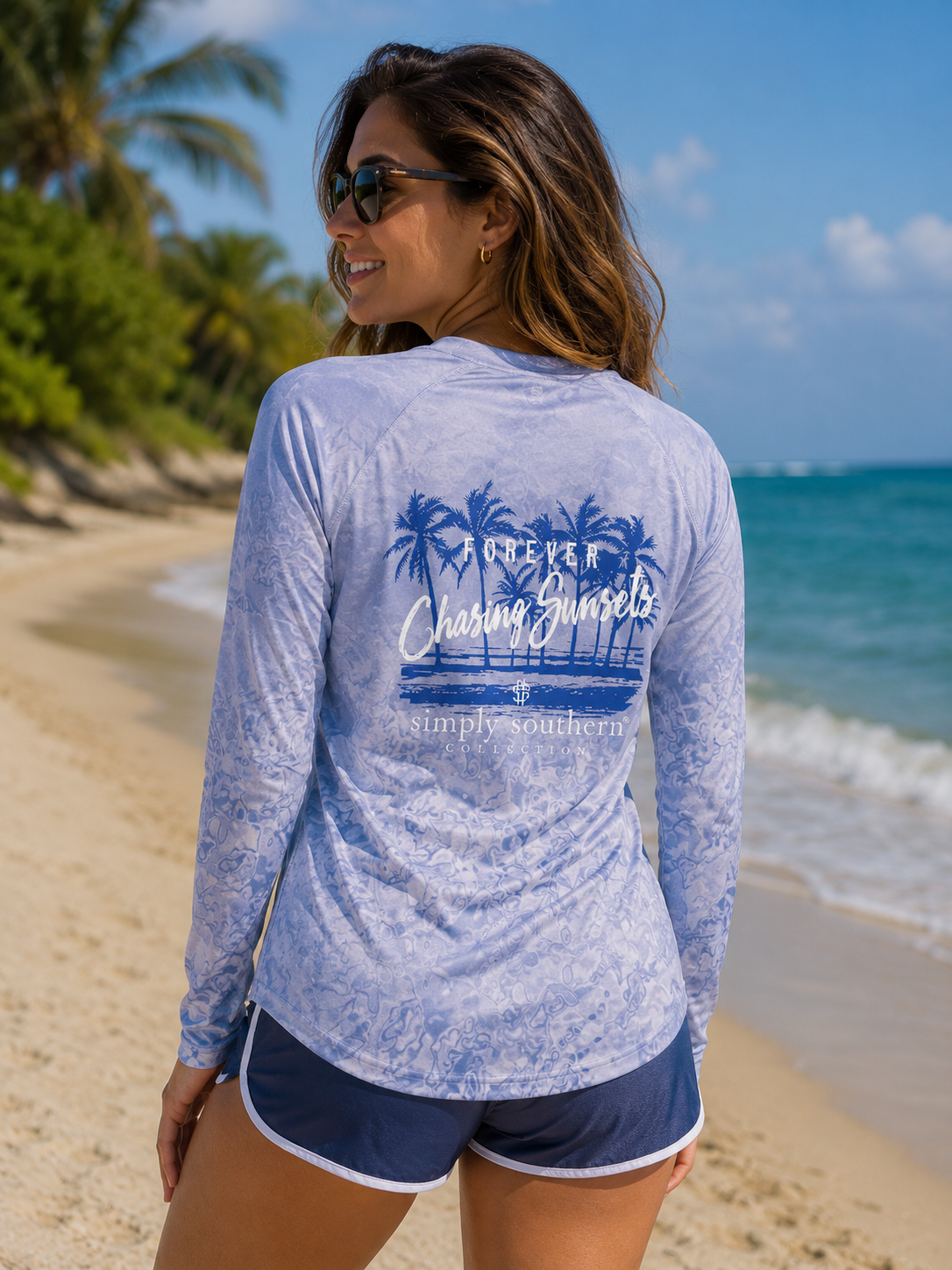 Simply Southern Sunsets Rash Guard Long Sleeve T-Shirt