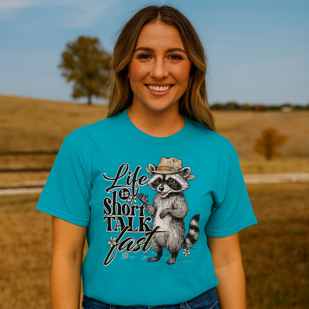 Girlie Girl Originals Talk Fast Raccoon T-Shirt