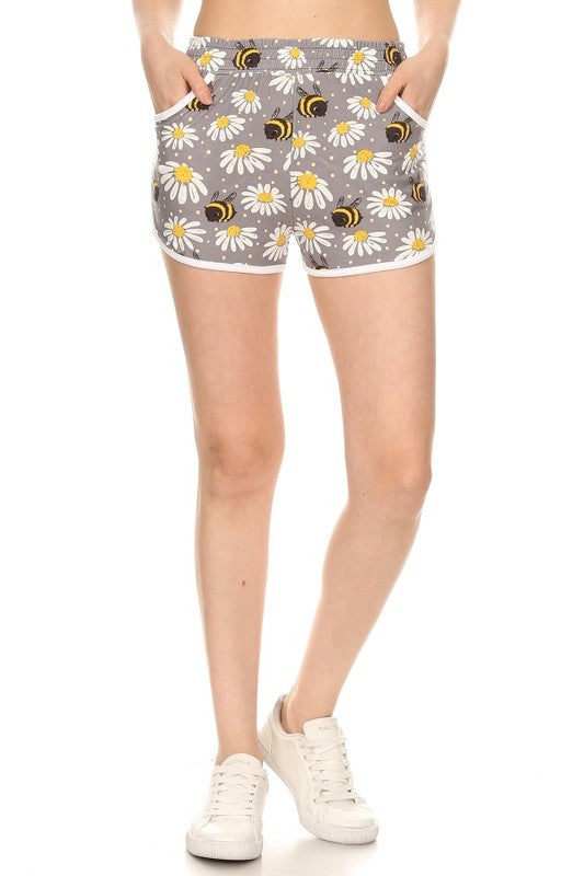Bee Daisy Soft Lounge Shorts