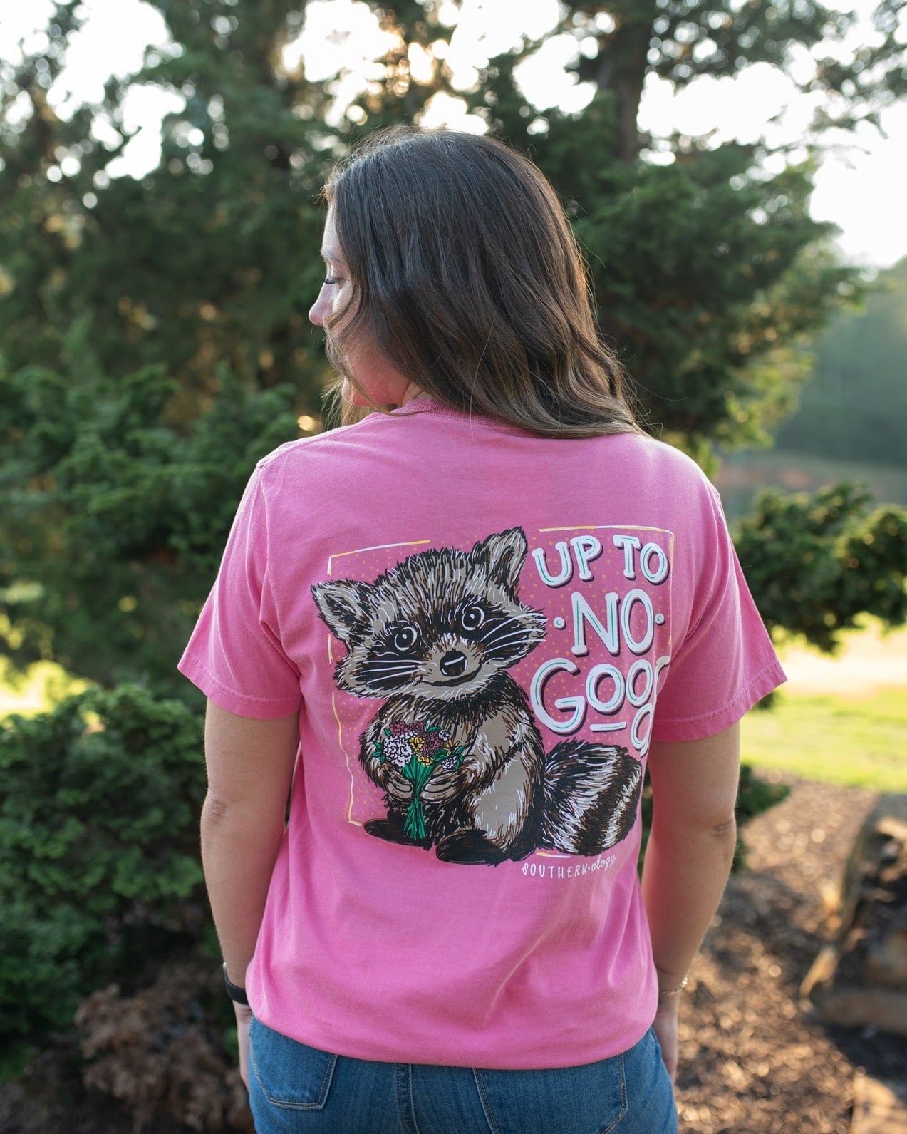 Southernology Up to No Good Racoon Comfort Colors T-Shirt
