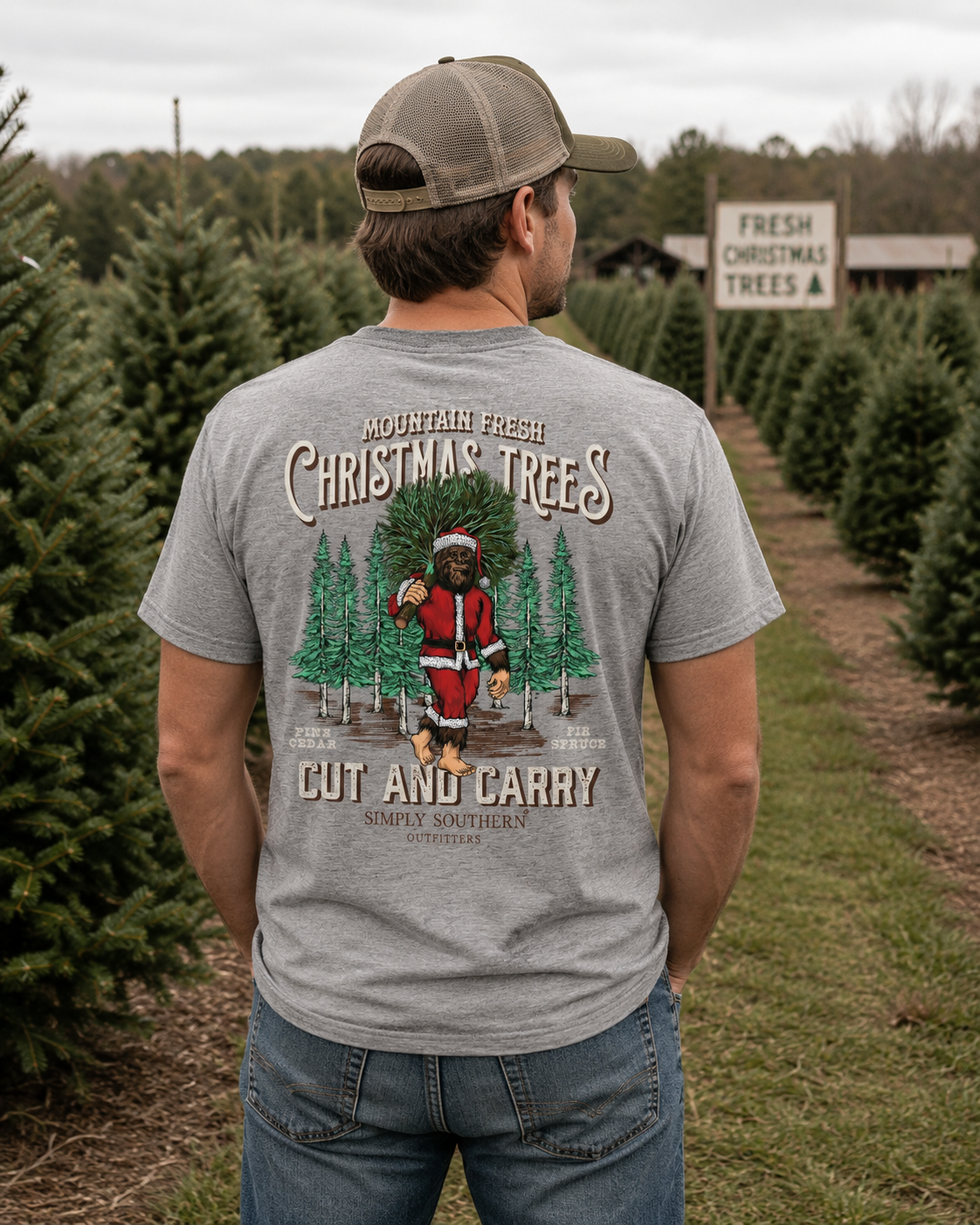 Simply Southern Santa Sasquatch Holiday Unisex T-Shirt