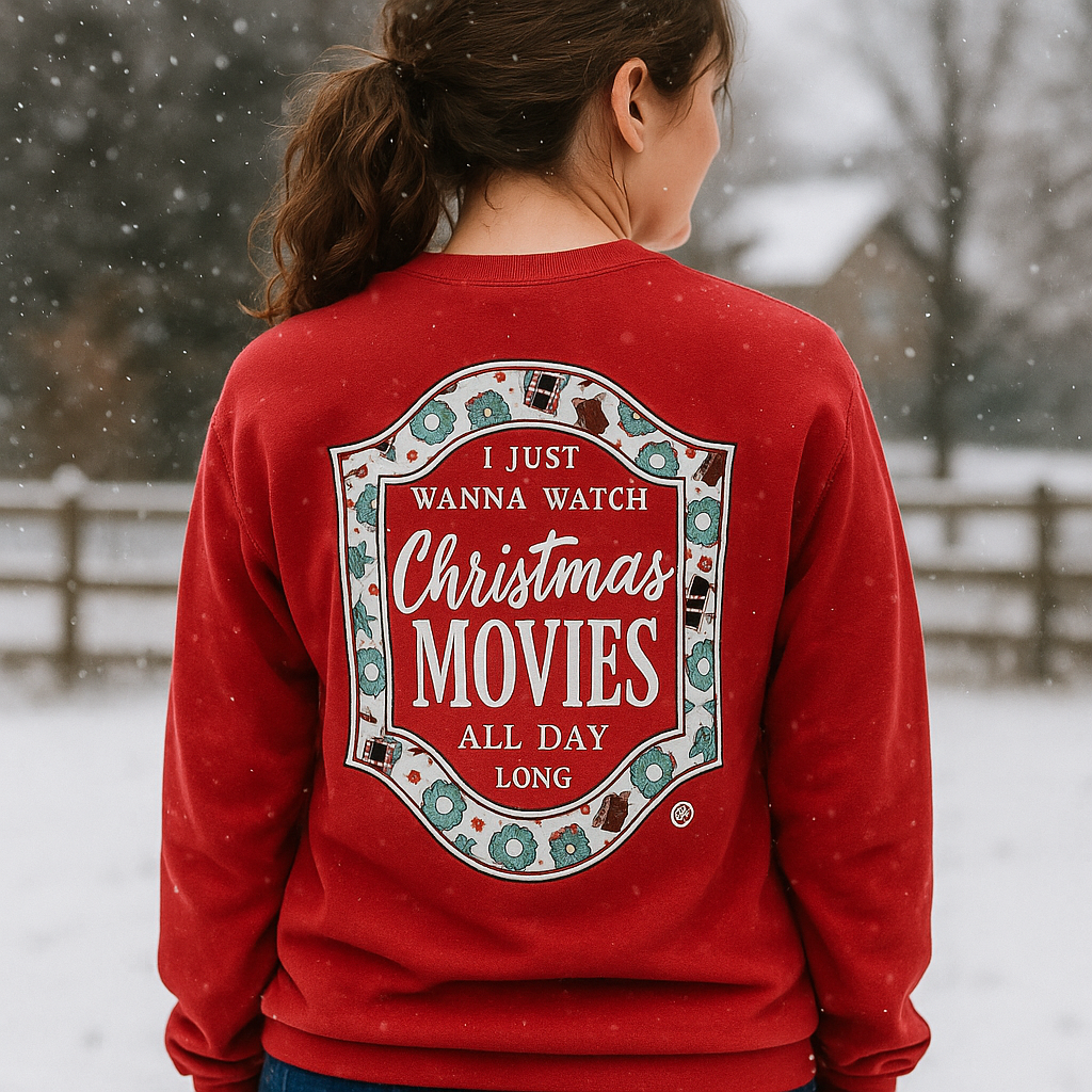 Girlie Girl Originals Preppy Christmas Movies Long Sleeve T-Shirt