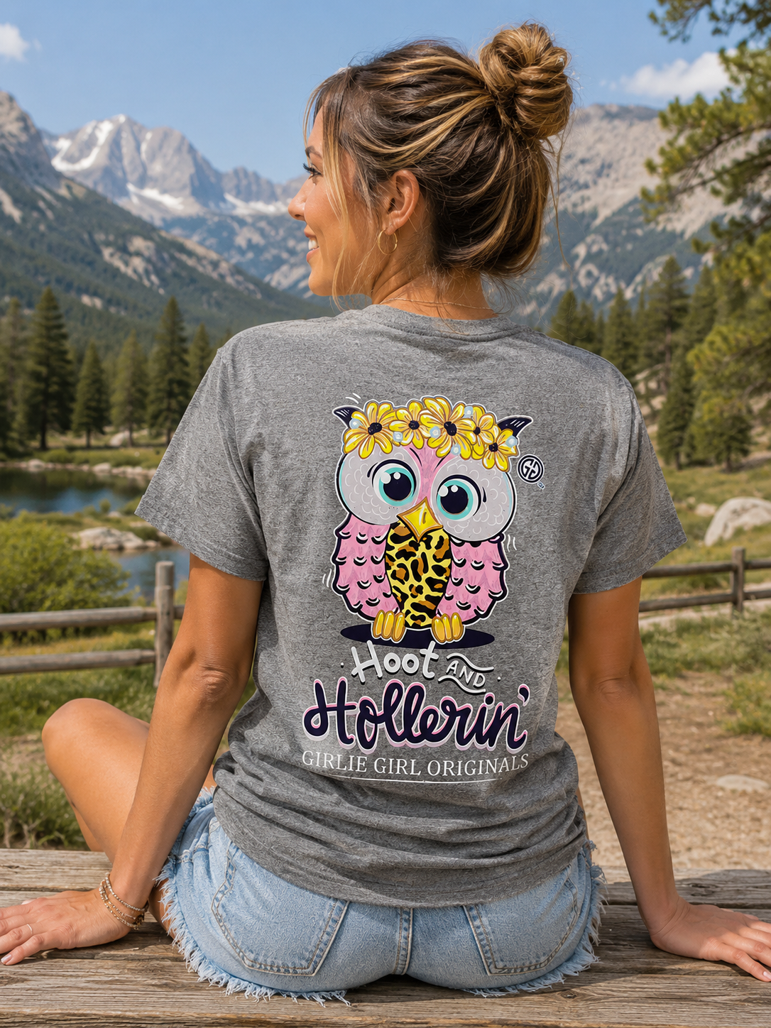 Girlie Girl Originals Preppy Hoot & Hollerin Owl T-Shirt