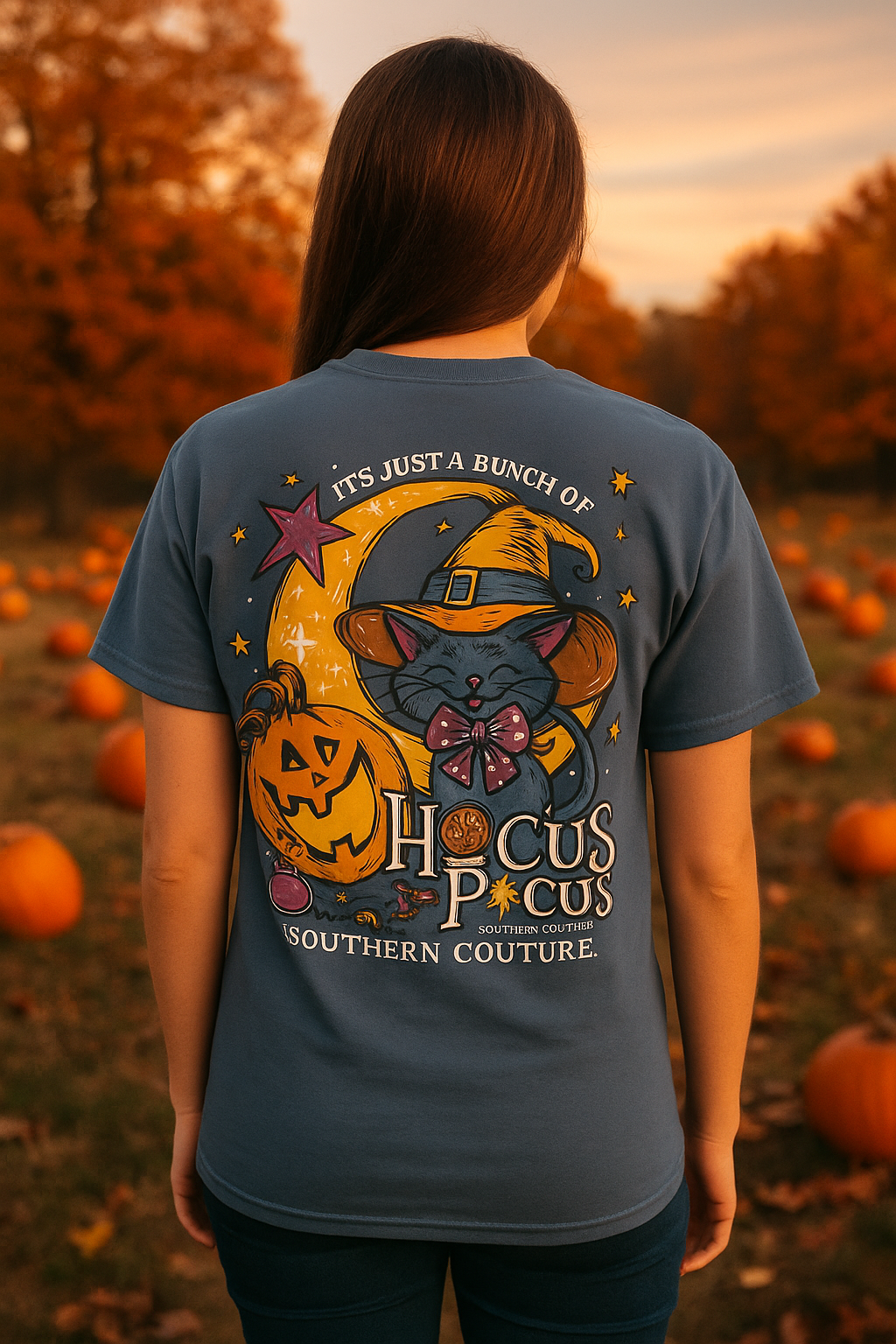 Southern Couture Classic Hocus Pocus Cat Fall T-Shirt