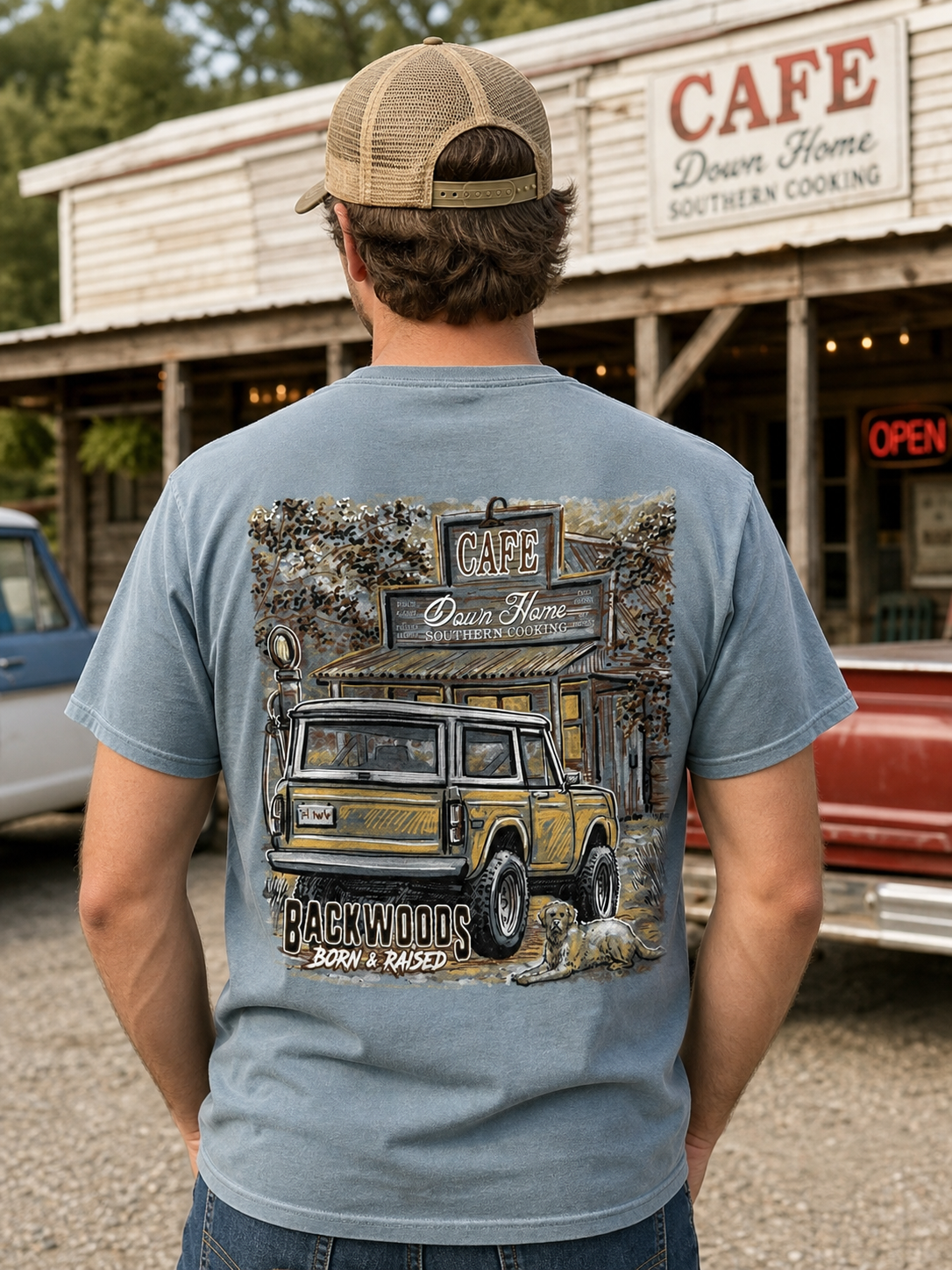 Backwoods Born & Raised Cafe Comfort Colors Unisex T-Shirt