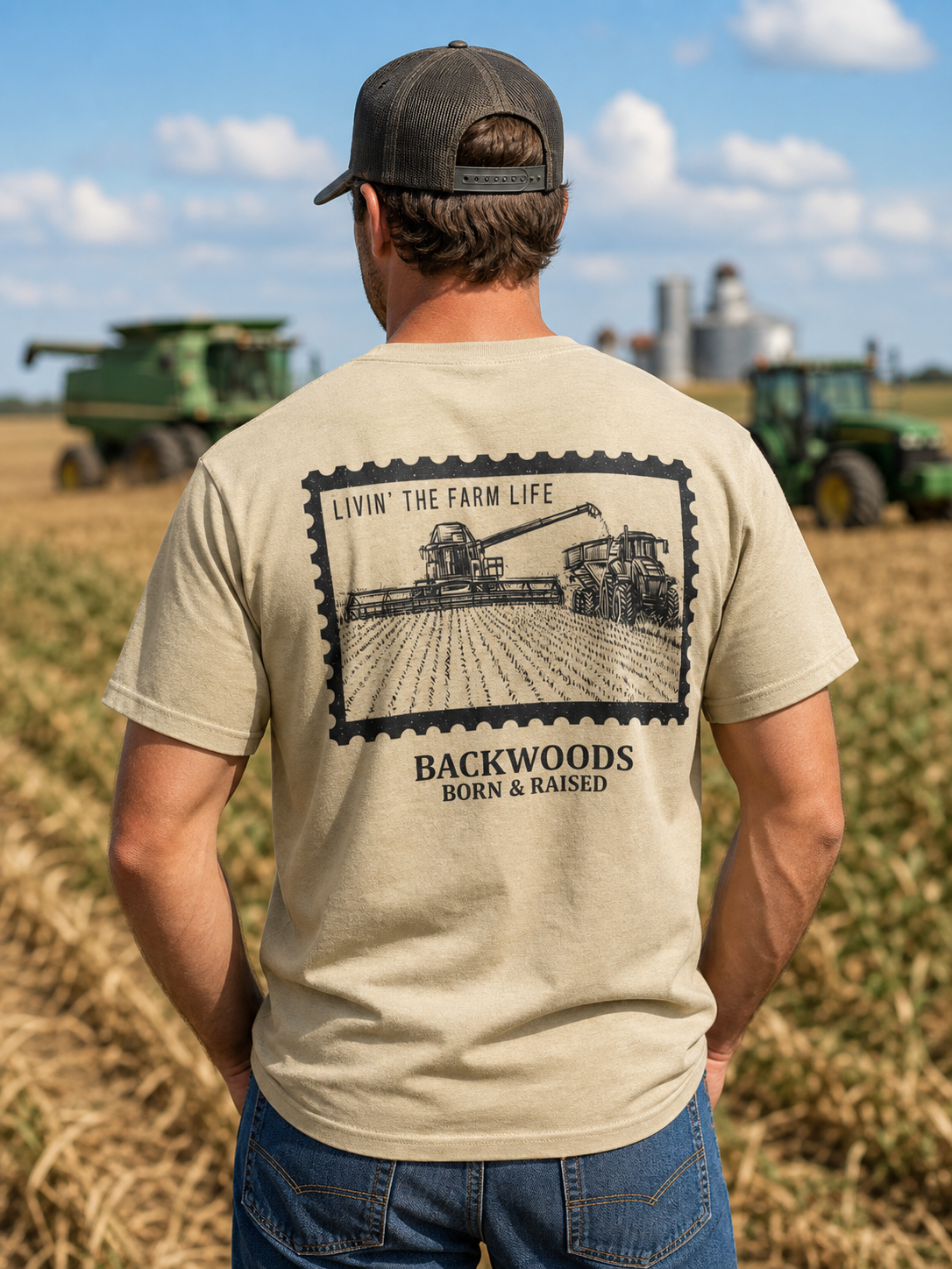 Backwoods Born &amp; Raised Farm Comfort Colors Unisex T-Shirt
