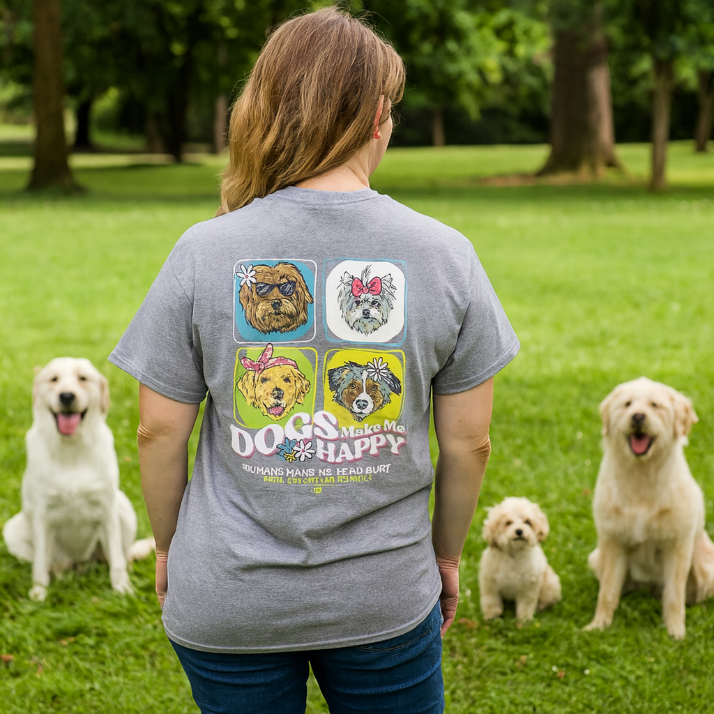 Girlie Girl Originals Dogs Make Me Happy T-Shirt