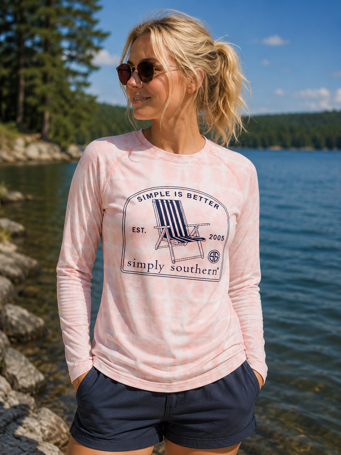 Simply Southern Simple Is Better Beach Rash Guard Long Sleeve T-Shirt