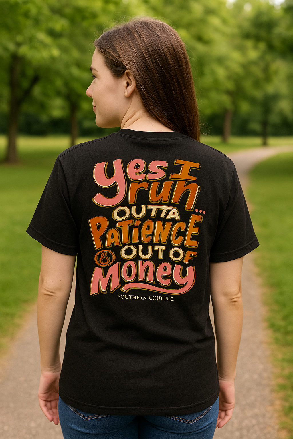 Southern Couture Classic Yes I Run T-Shirt