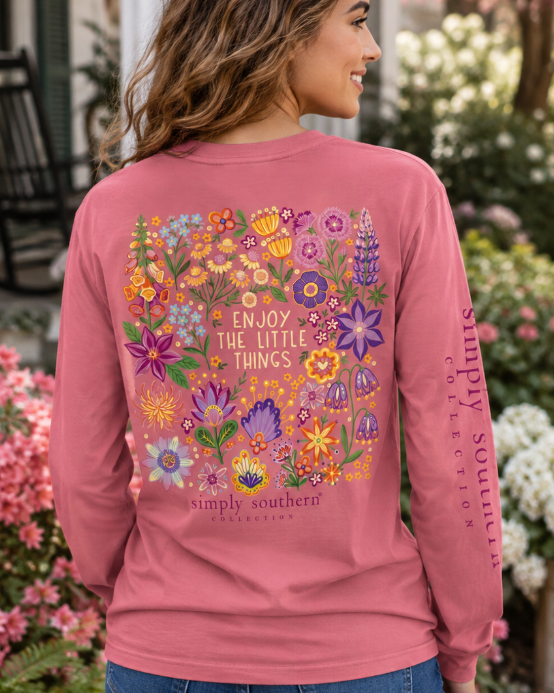 Simply Southern Enjoy Wild Flowers Long Sleeve T-Shirt