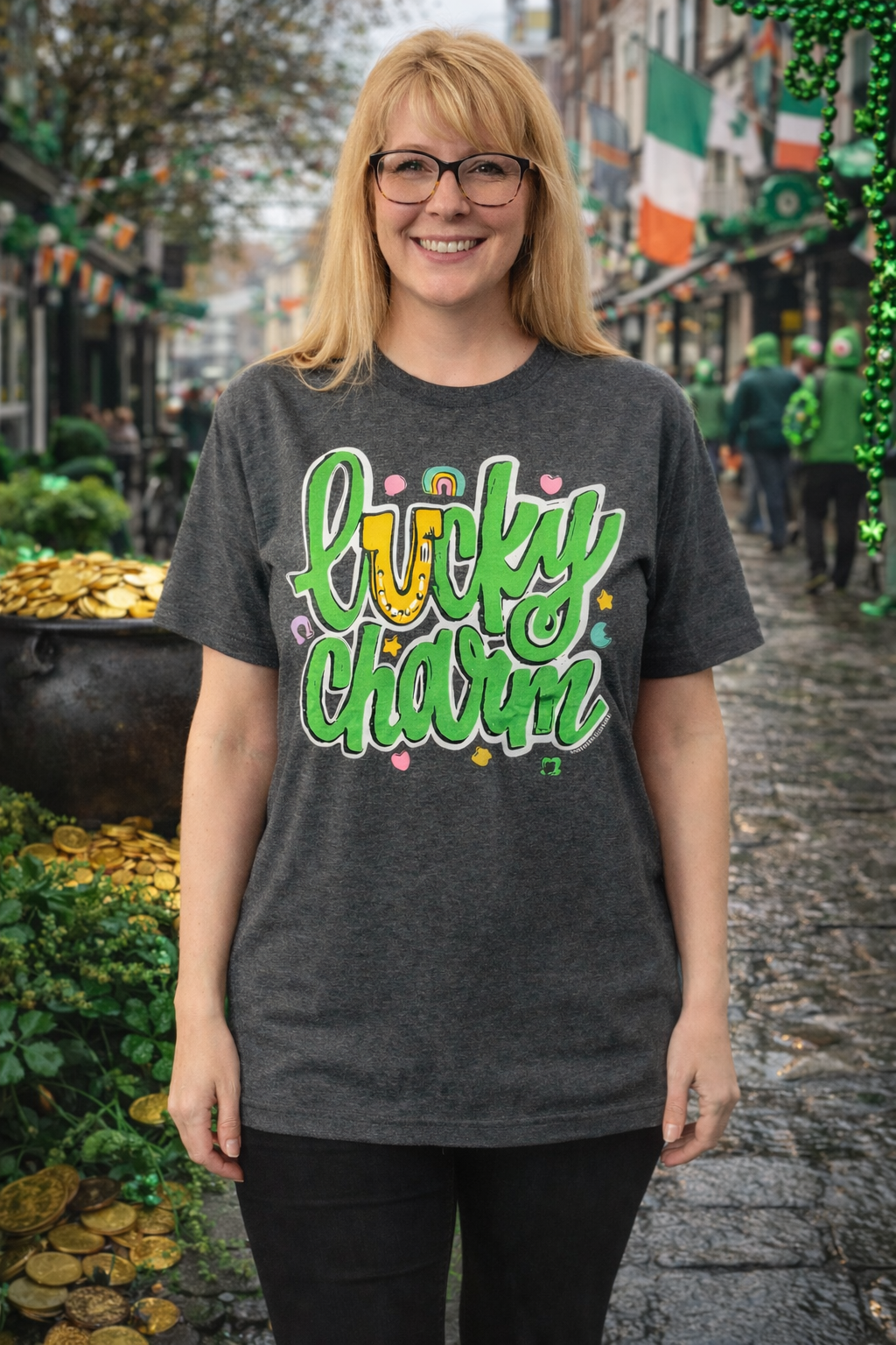 Southern Couture Soft Lucky Charm Irish T-Shirt