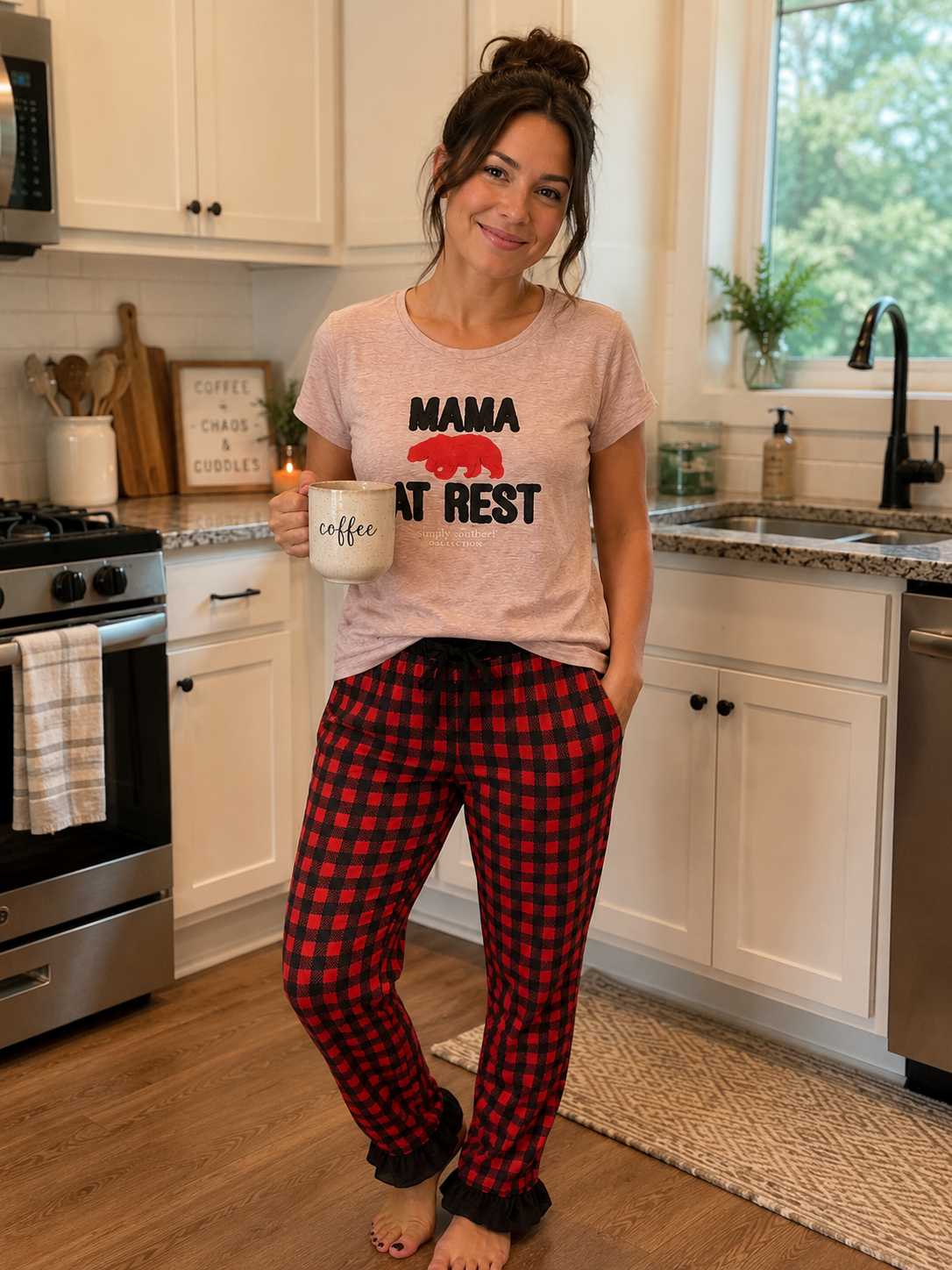 Sale Simply Southern Mama Bear At Rest PJ Pants & T-Shirt Set