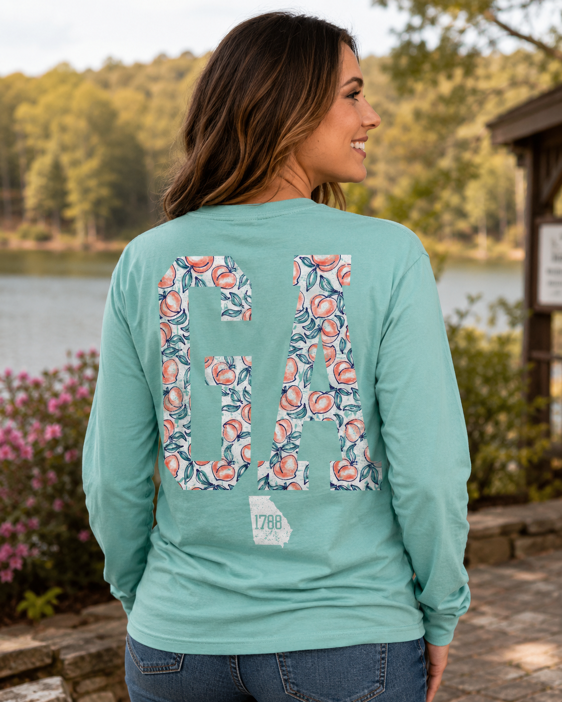 Sassy Frass Georgia Peach State Comfort Colors Long Sleeve T-Shirt