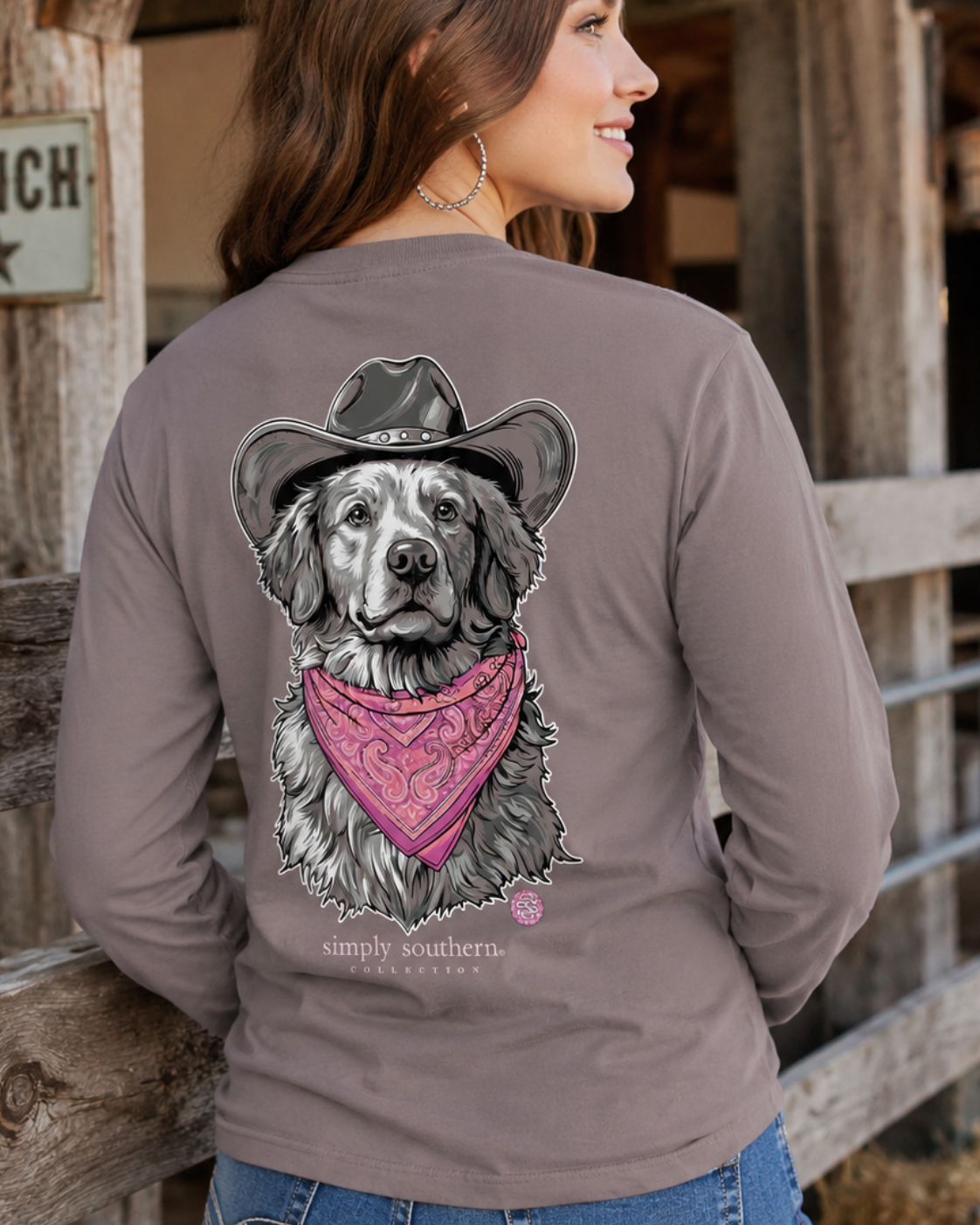 Simply Southern Western Lab Dog Long Sleeve T-Shirt
