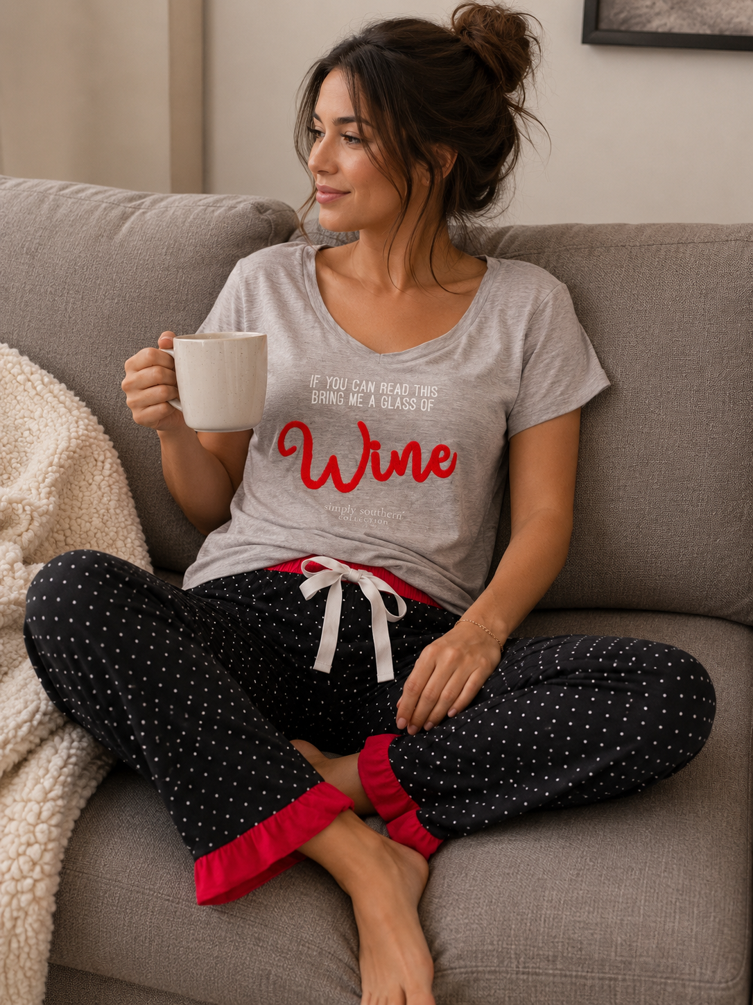 Simply Southern Wine PJ Pants &amp; T-Shirt Set