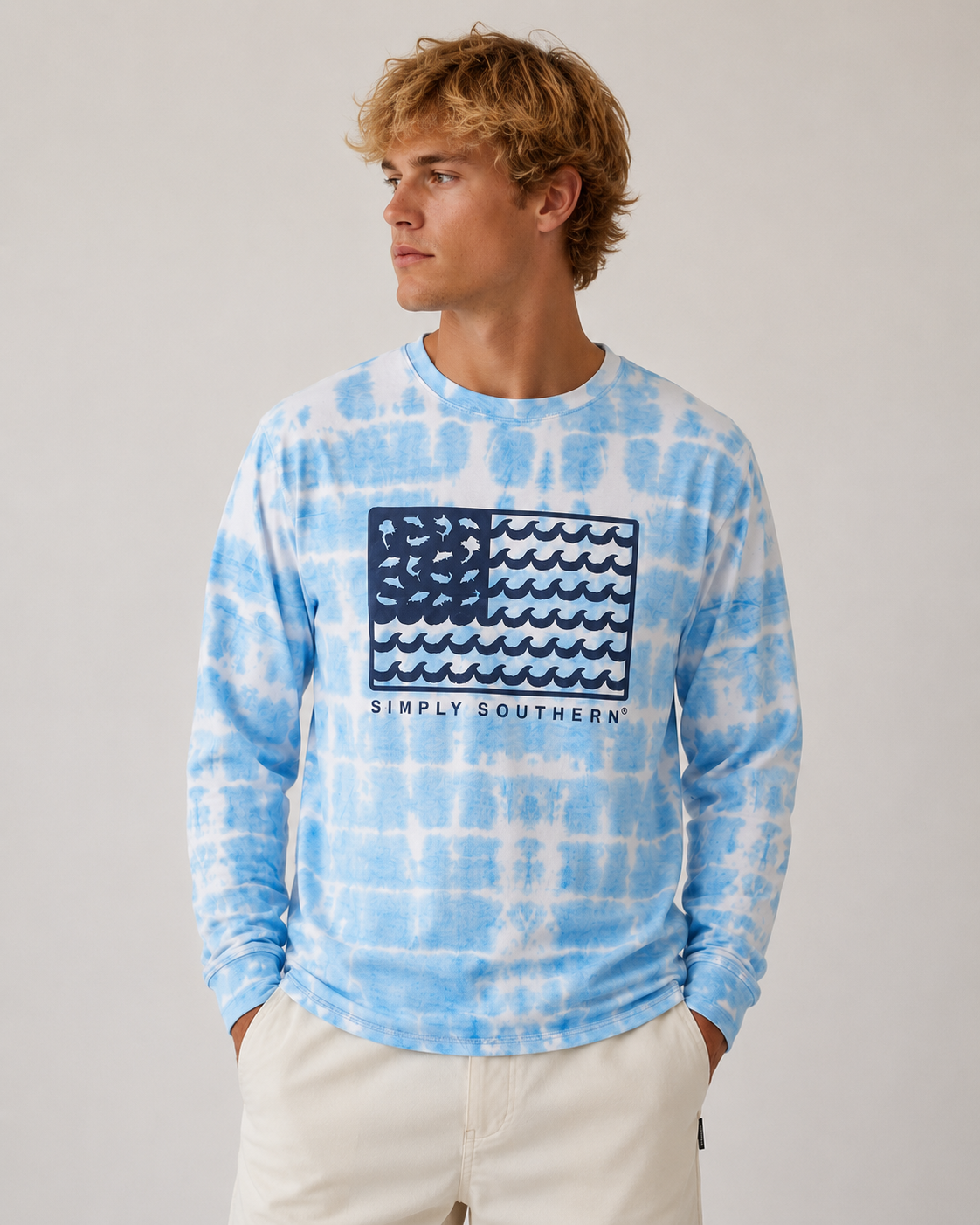 SALE Simply Southern USA Flag Rash Guard Unisex Long Sleeve T-Shirt