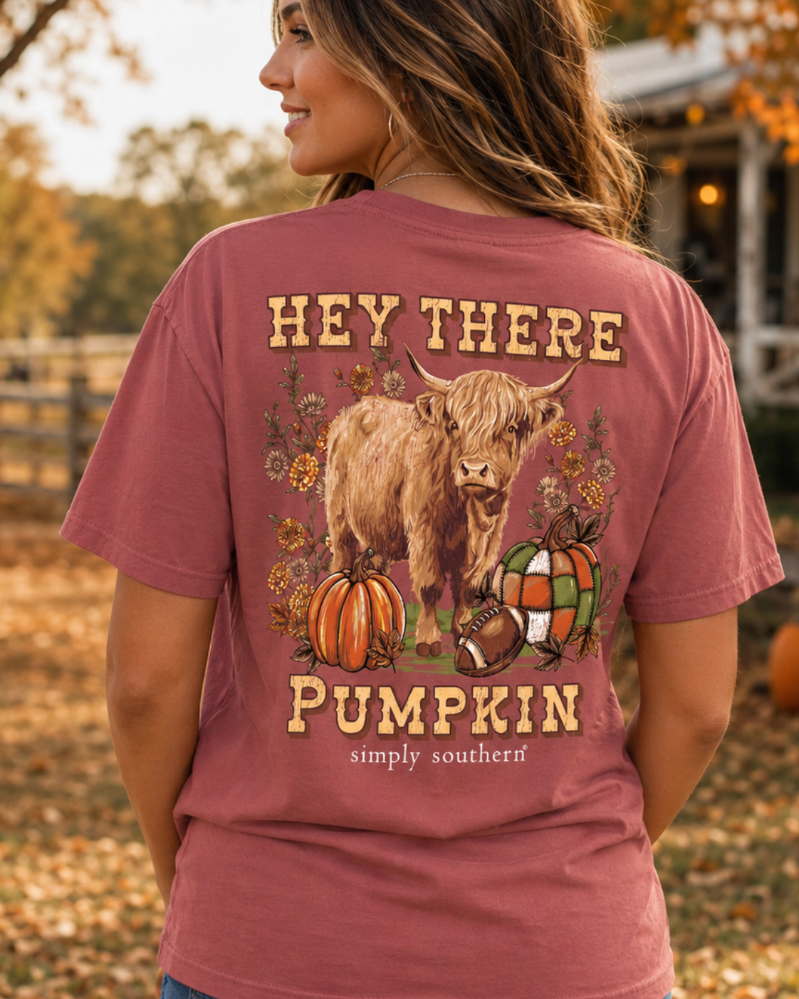 Simply Southern Hey There Pumpkin Fall Maple T-Shirt