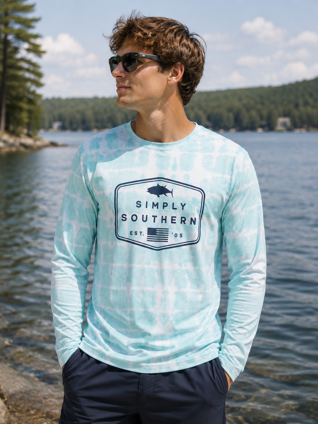 SALE Simply Southern USA Logo Rash Guard Unisex Long Sleeve T-Shirt