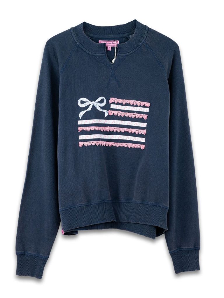 Simply Southern USA Ribbon Summer Crew Sweatshirt