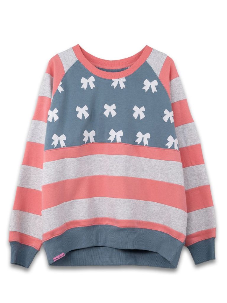 Simply Southern USA Bows Patch Crew Sweatshirt - SimplyCuteTees