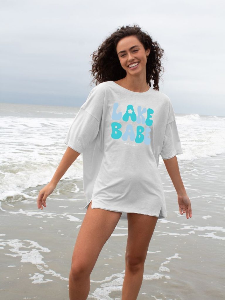 Simply Southern Lake Babe Boxy Oversized T-Shirt