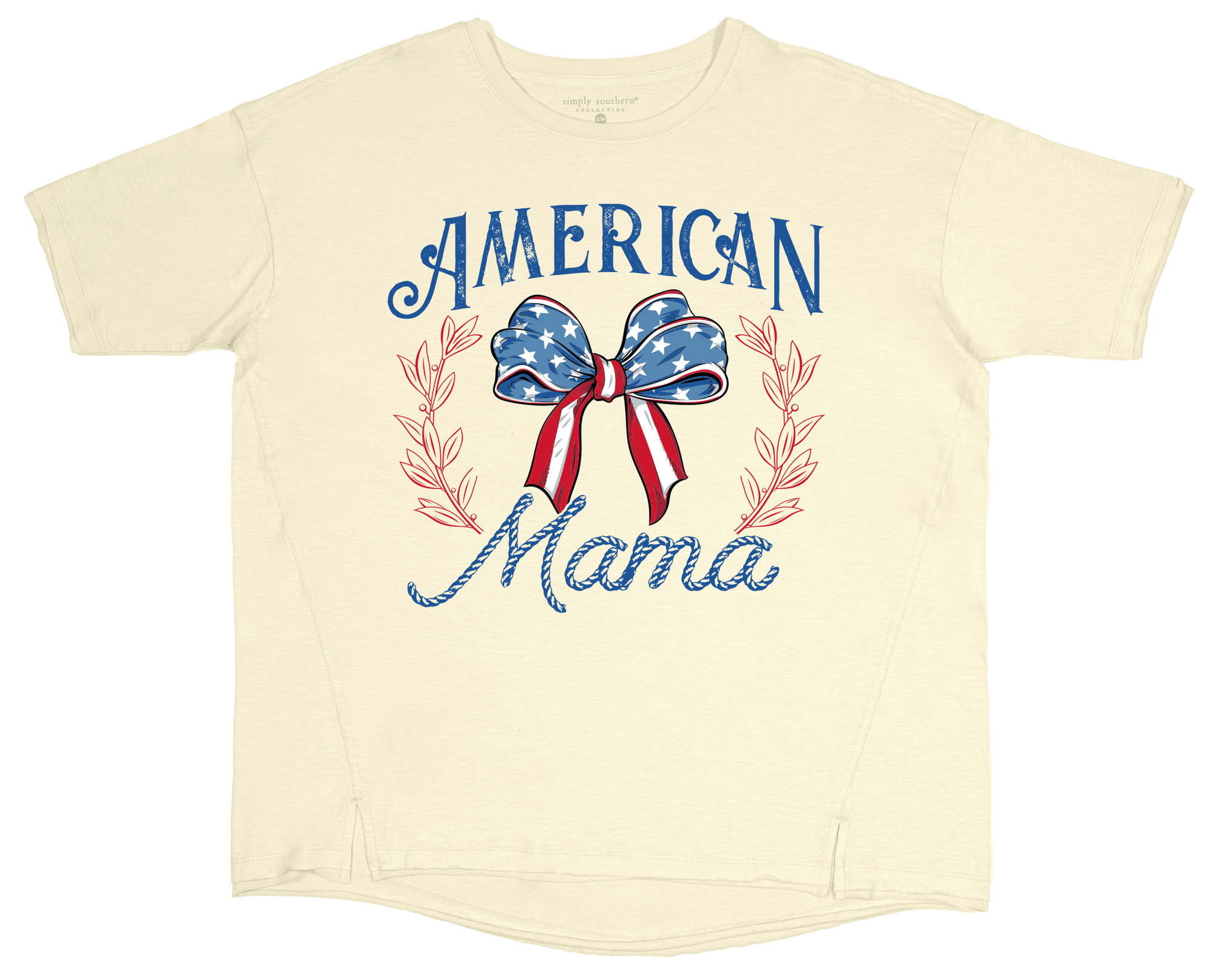 Simply Southern American Mama Beach Boxy Oversized T-Shirt