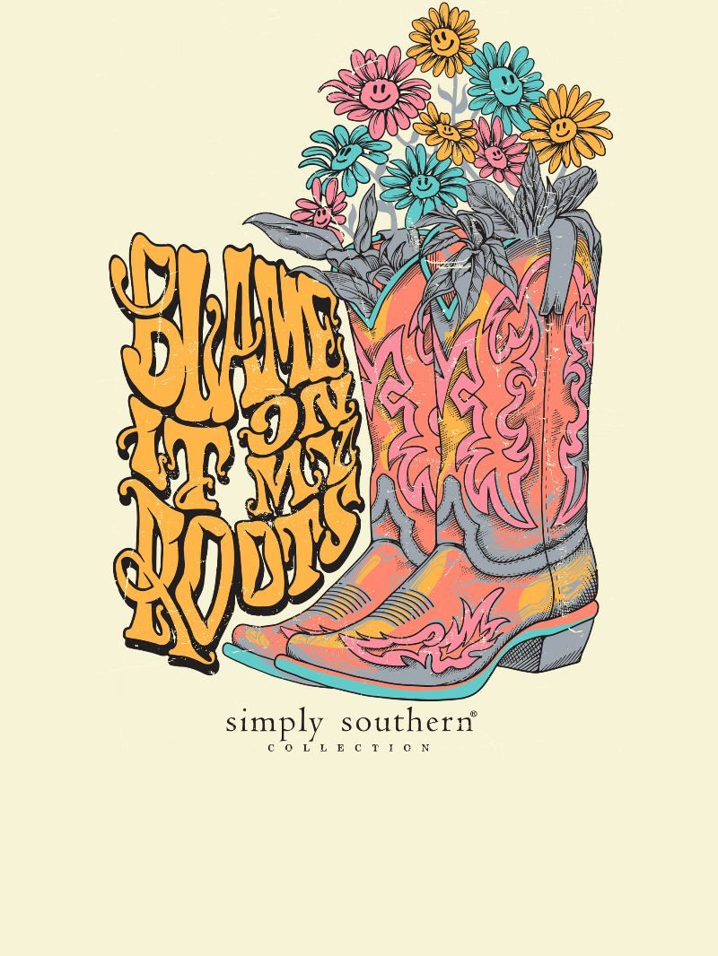 Simply Southern My Roots Boots Boxy Oversized T-Shirt
